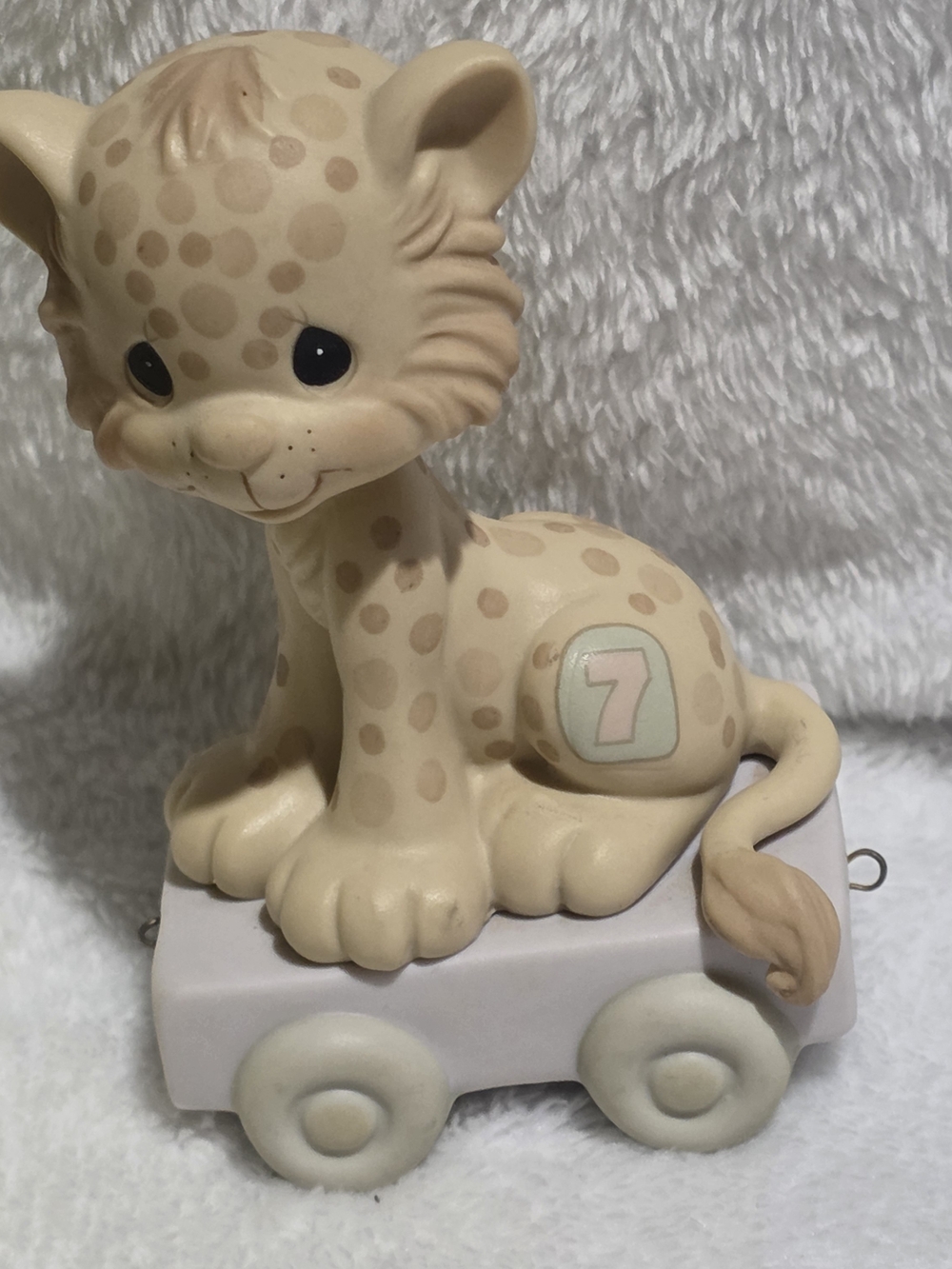 Precious Moments Birthday Circus Train Age 7 Leopard Figurine with Box